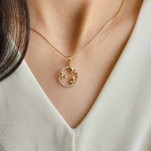 گردنبند حلقه پروانه ژوپینگ