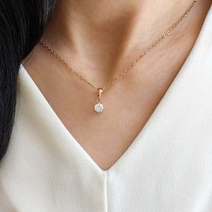 گردنبند تک نگین ژوپینگ